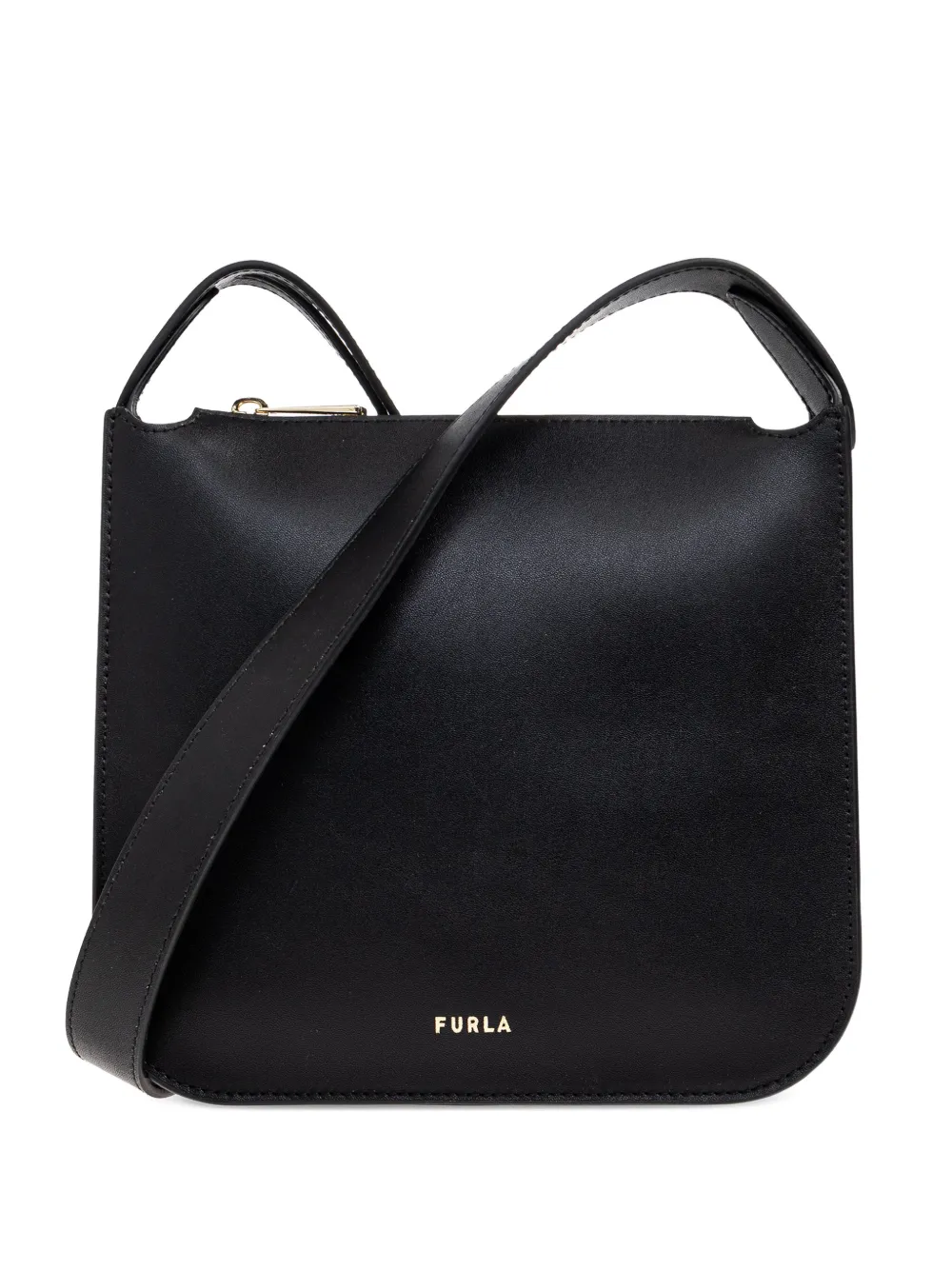 Furla small Ava logo-detail shoulder bag - Nero
