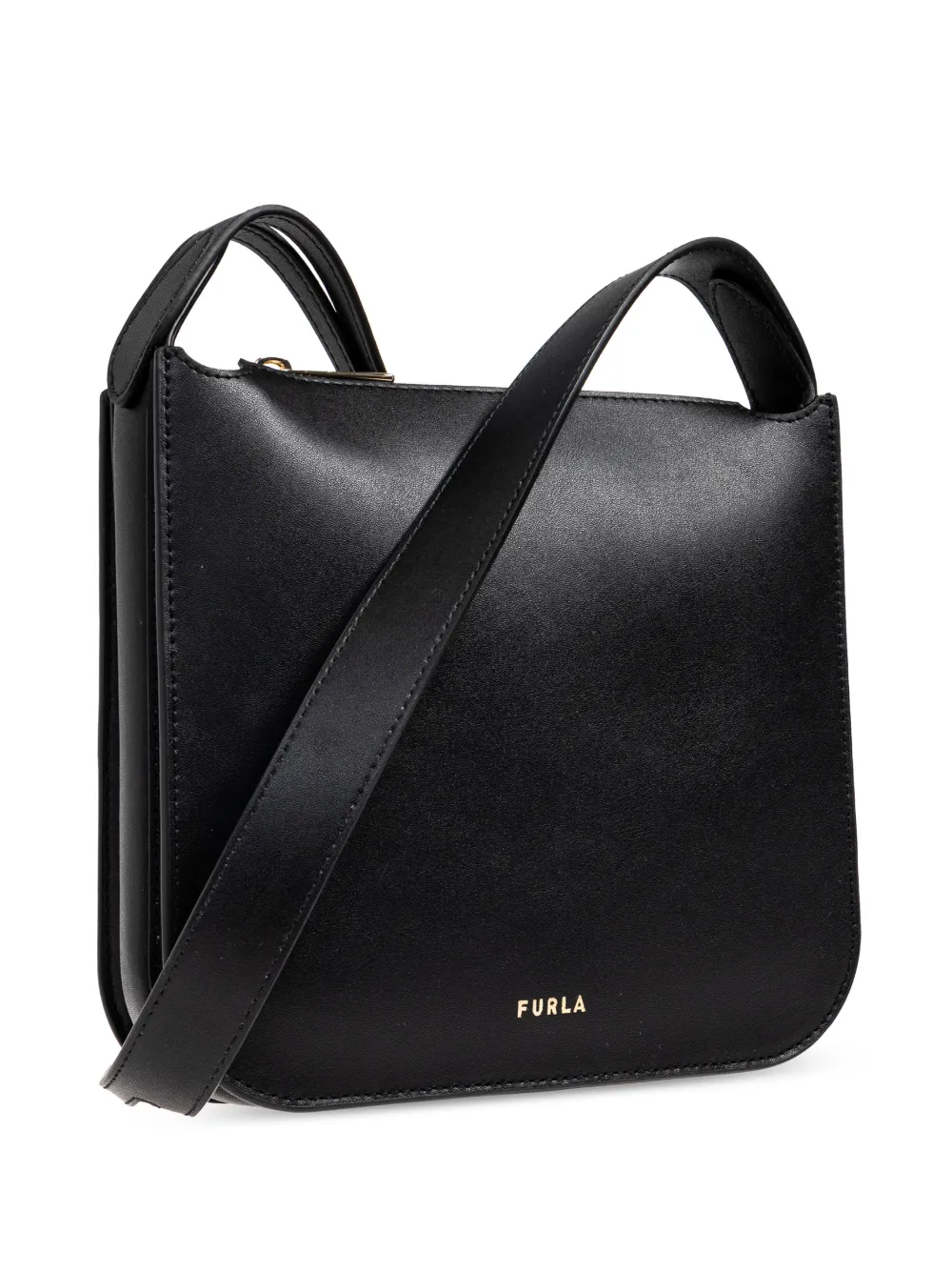 Furla Kleine Ava schoudertas met logodetail Zwart