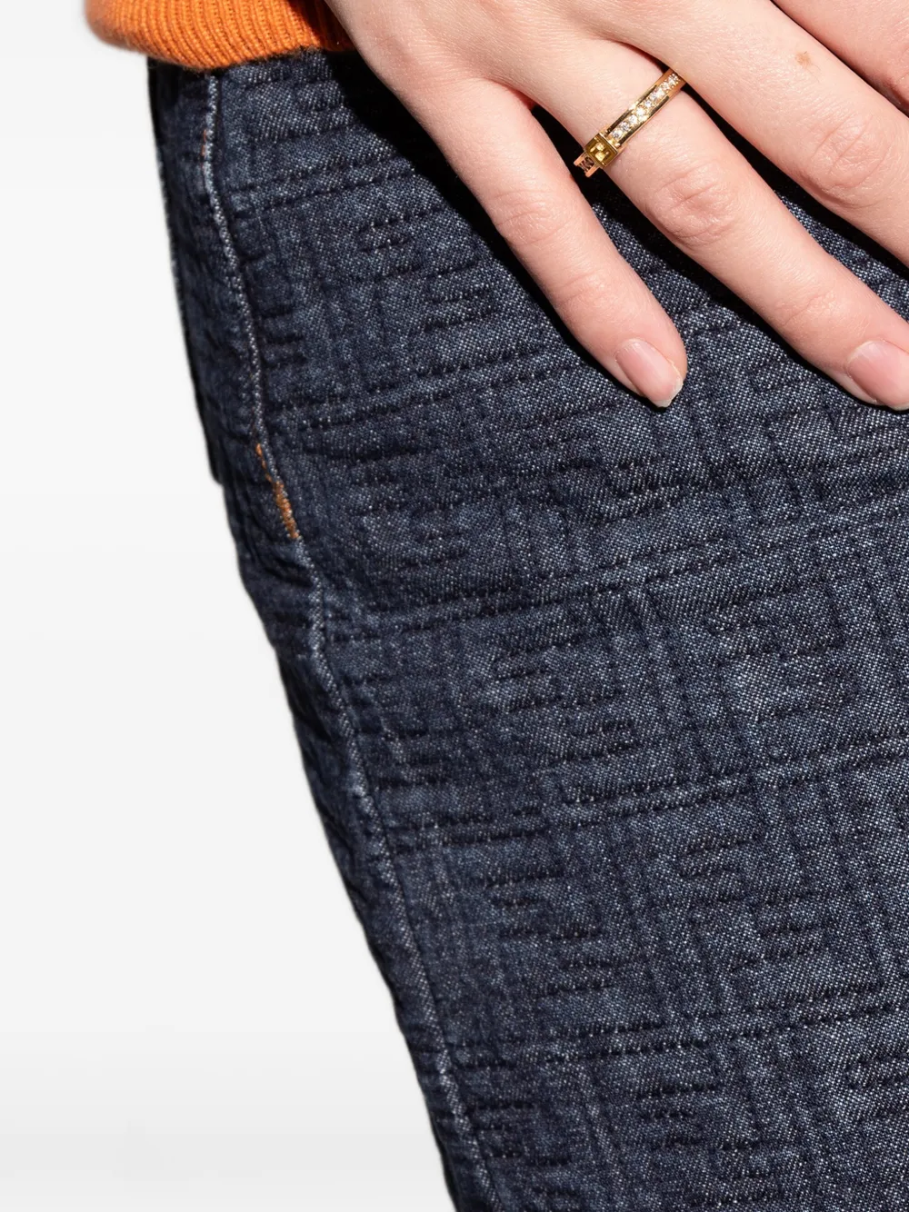 FENDI Forever ring verfraaid met kristallen - Goud