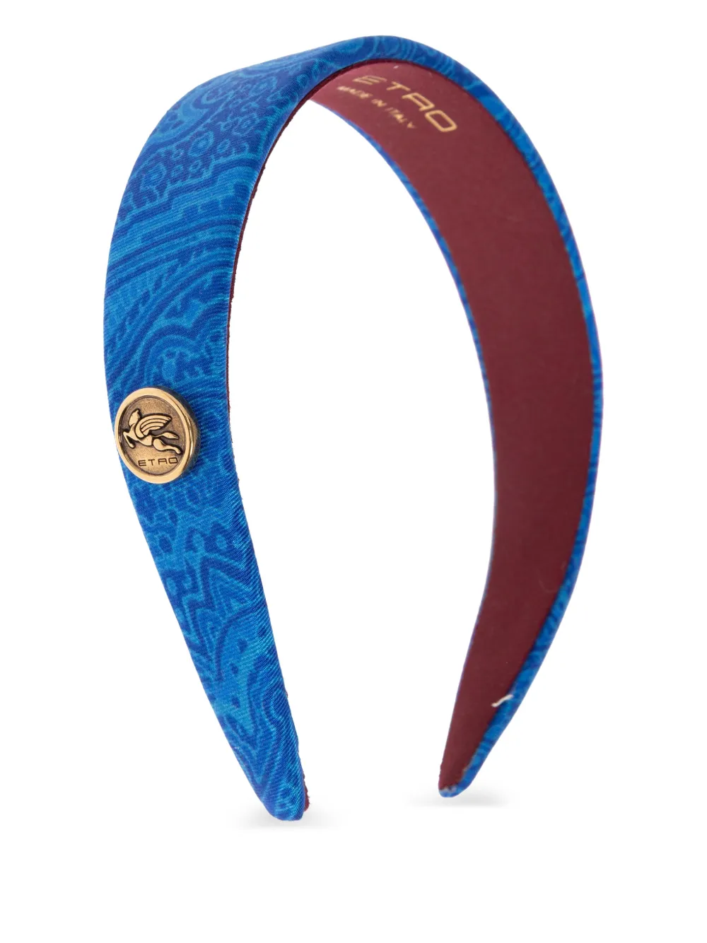 ETRO patterned logo-plaque headband - Blau
