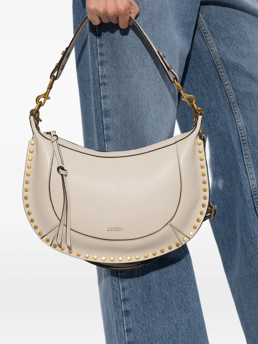 ISABEL MARANT Naoko studded leather shoulder bag - Beige