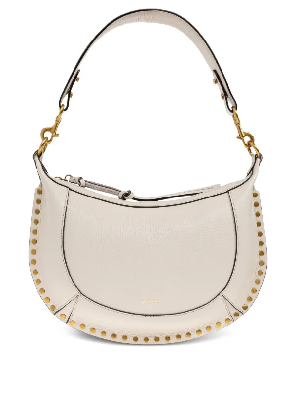 Isabel Marant Naoko Studded Leather Shoulder Bag in Neutrals