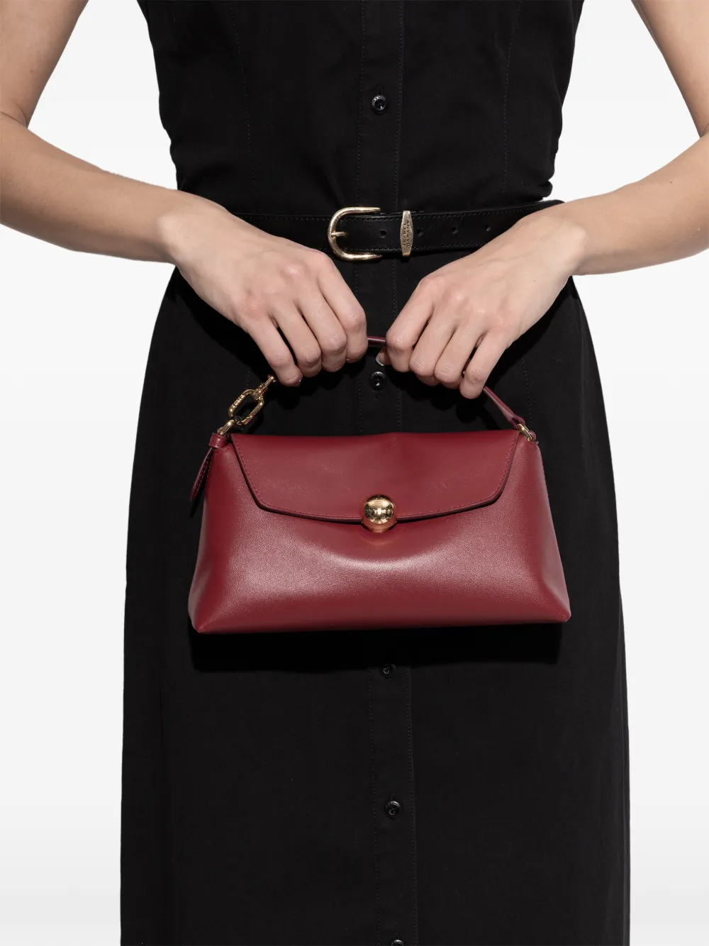 Furla mini Sfera burgundy tote bag - Rood