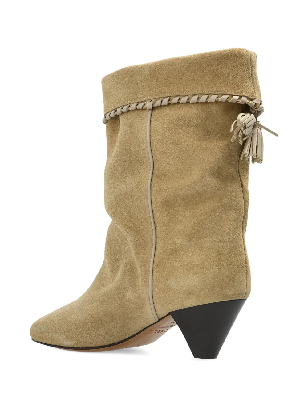 Isabel Marant Dalby Braided-detail Pointed-toe Boots In Neutral
