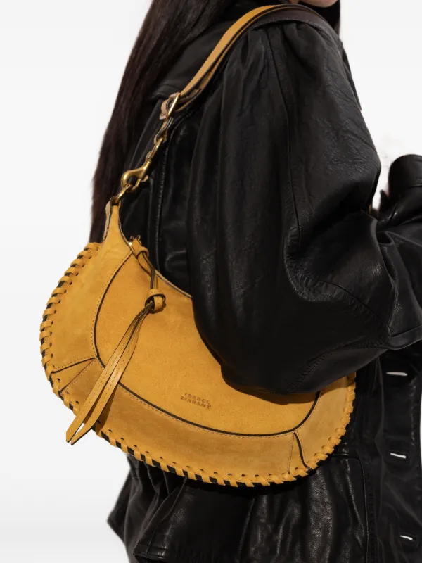 ISABEL MARANT Oskan Moon logo-detail Shoulder Bag | Yellow