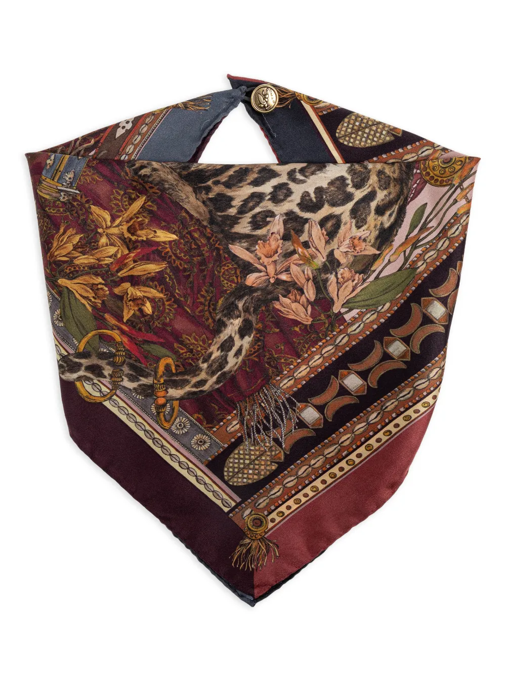 ETRO button-embellishment scarves - Braun