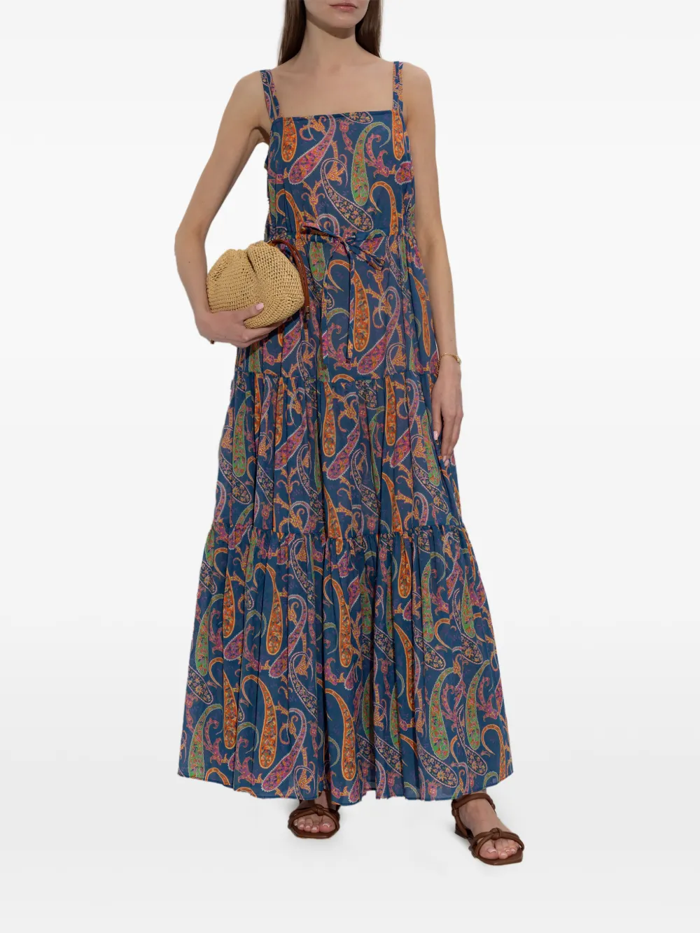ETRO paisley-pattern maxi dress - Blauw