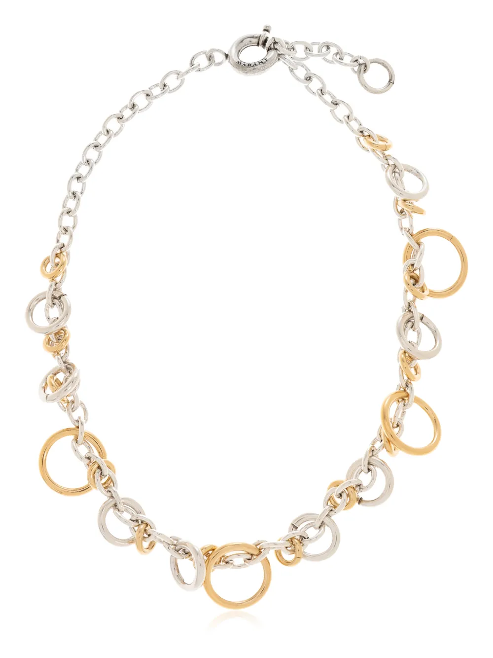 ISABEL MARANT ring chain necklace - Argento