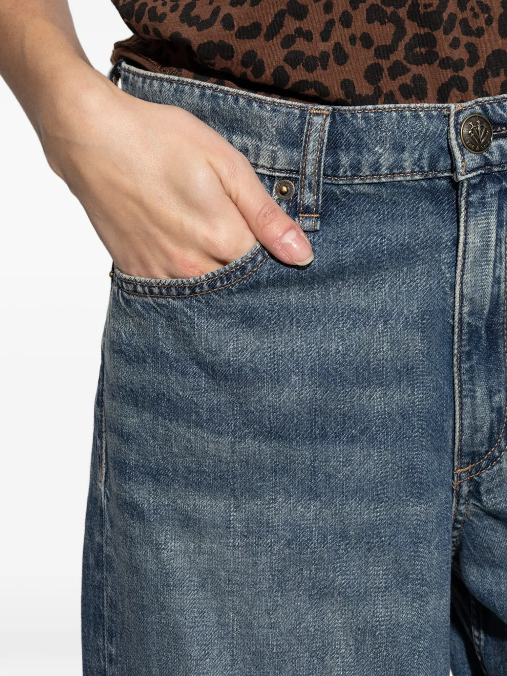 rag & bone Andi cropped jeans Blauw
