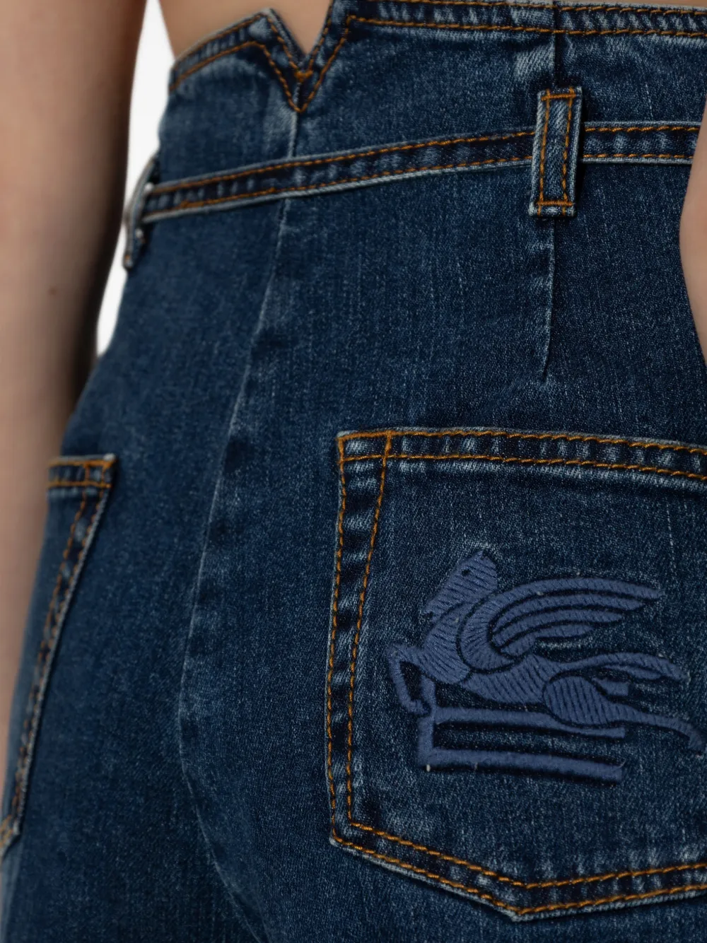 ETRO Jeans met geborduurd logo Blauw