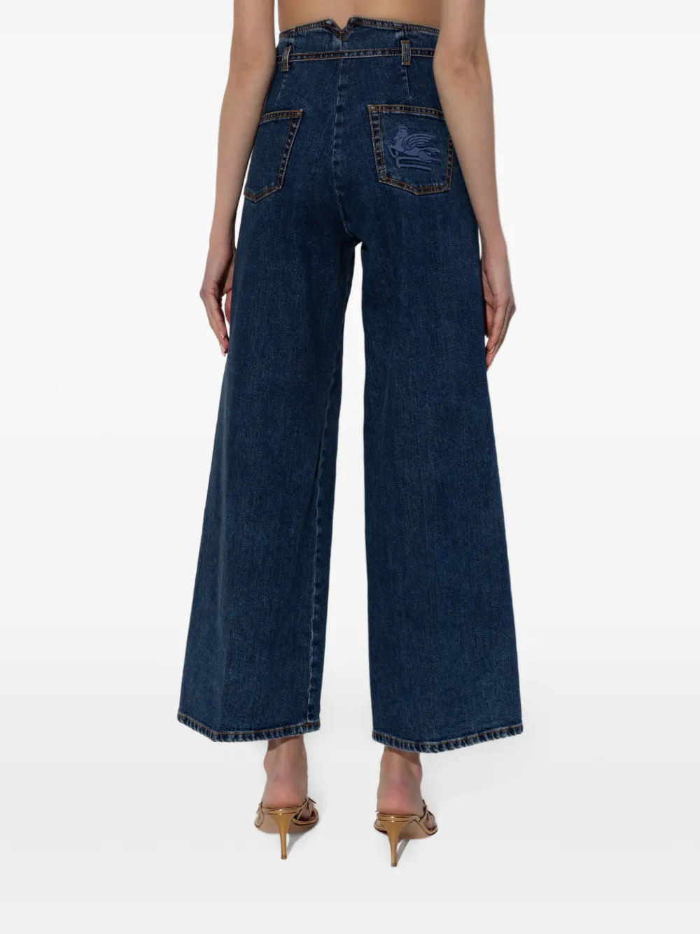 ETRO Jeans met geborduurd logo Blauw