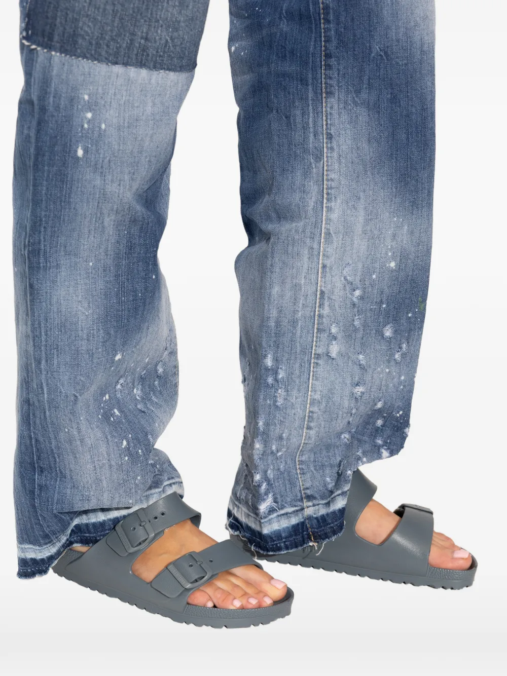 Birkenstock Arizona buckle strap sandals Grijs