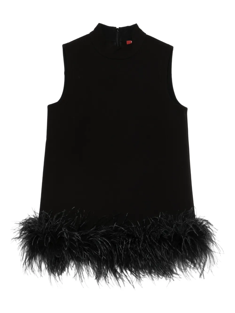 Max Mara feather-trim top | Black | Image 1