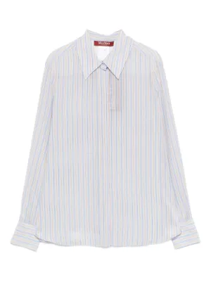 【新品未使用】PLAN C ストライプロングシャツ Plan C ストライプ シャツ | ホワイト | FARFETCH JP