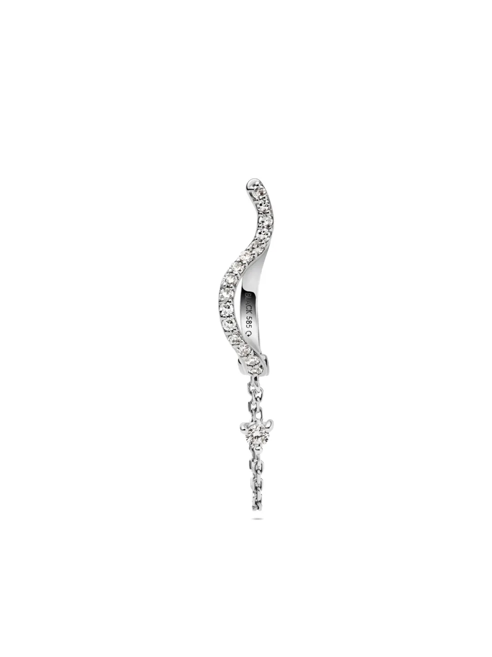 Maria Black 14K recycled white gold Versailles lab-grown diamonds drop earrings - Argento