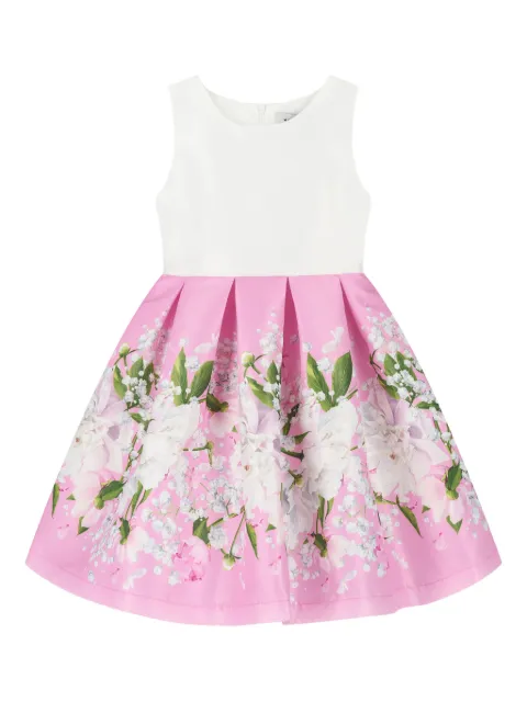 MAMA LUMA KIDS vestido satinado con estampado floral