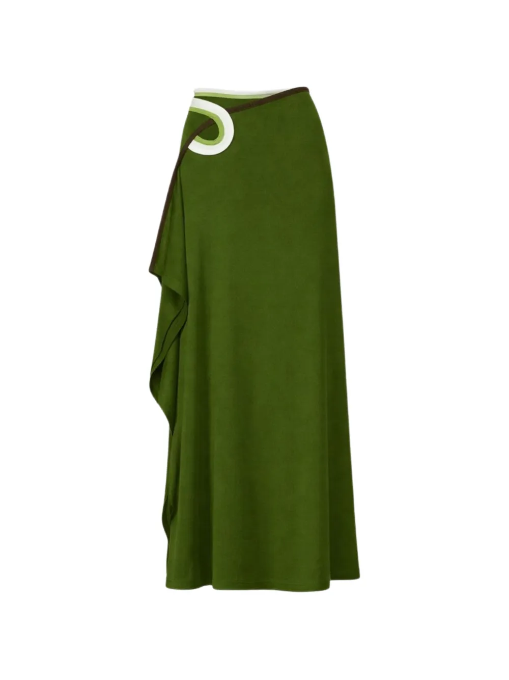 Christopher Esber cut-out asymmetric skirt - Verde