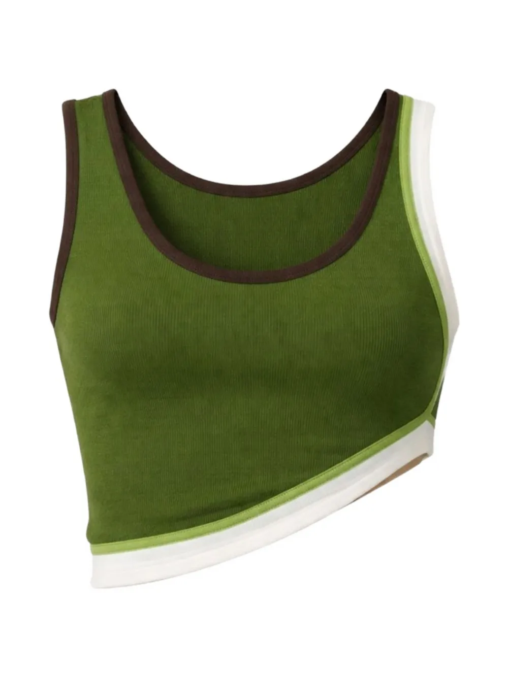 Christopher Esber asymmetric ribbed tank top - Grün