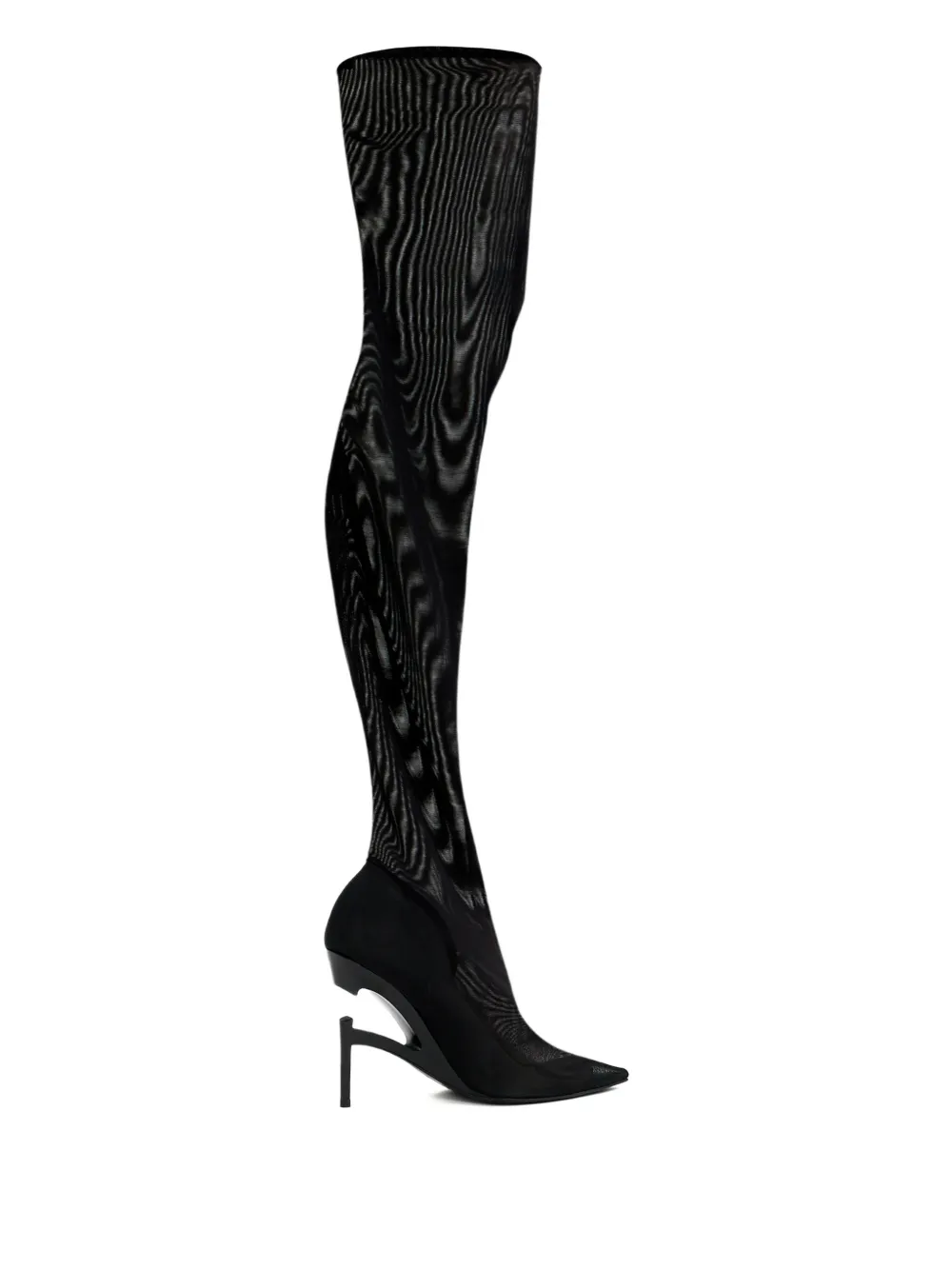 B1ARCHIVE 100mm mesh-textured boots | Over-The-Knee Boots | Image 2