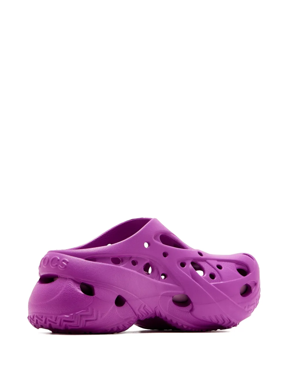 Crocs Gekooide klompen met geperforeerde details Paars