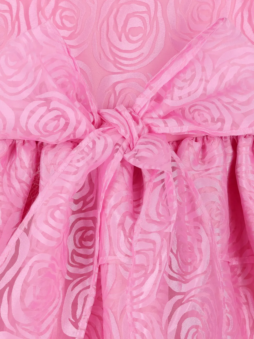 MAMA LUMA KIDS Organza jurk met bloemen Roze