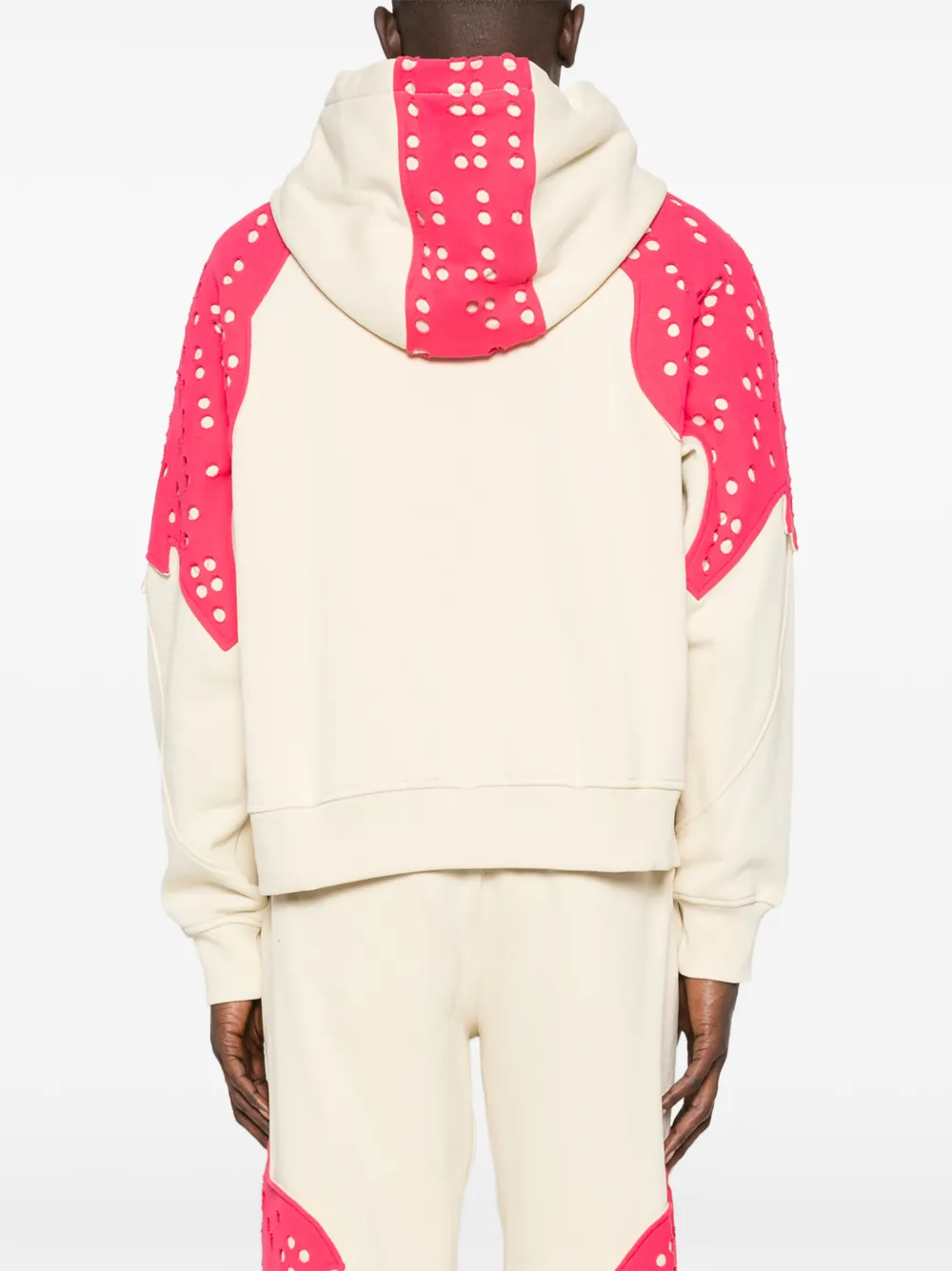 x Fox Lab perforated fox fleece Hoodie