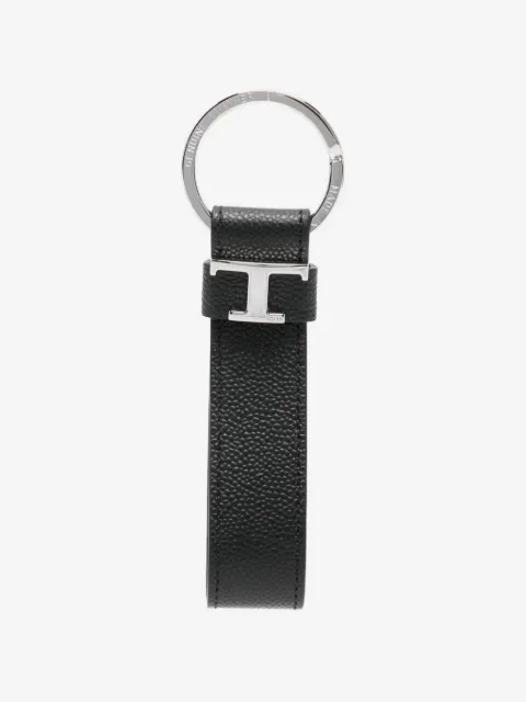 Tod's logo leather keyring