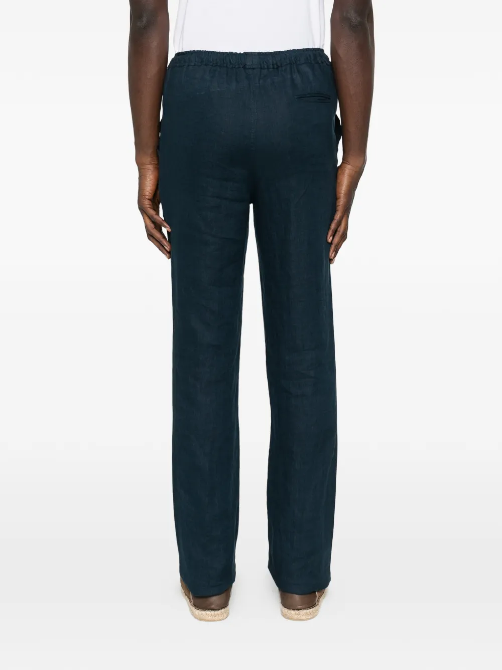 Kiton Broek met trekkoordtaille Blauw