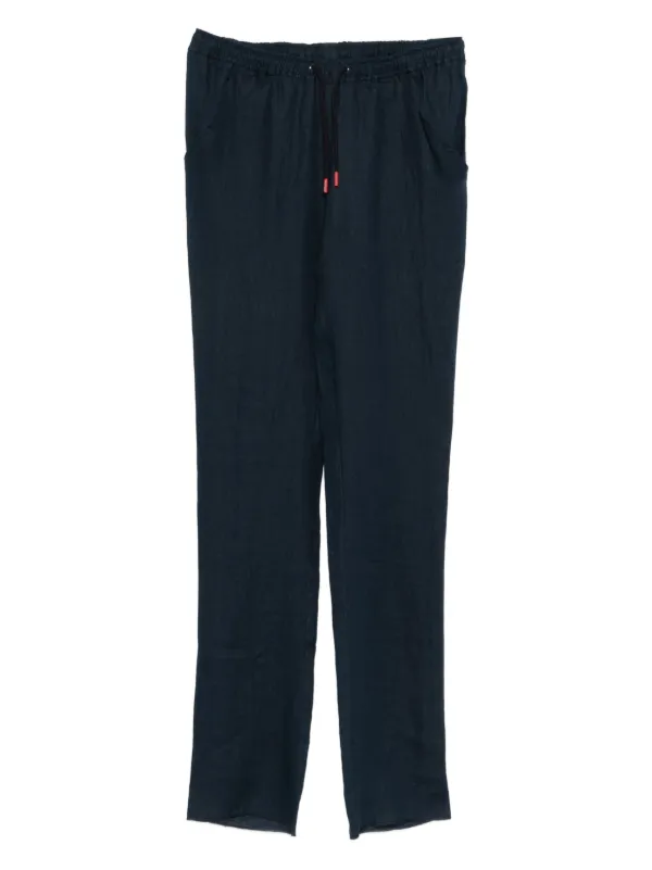 Kiton Drawstring-waist Trousers in Blue