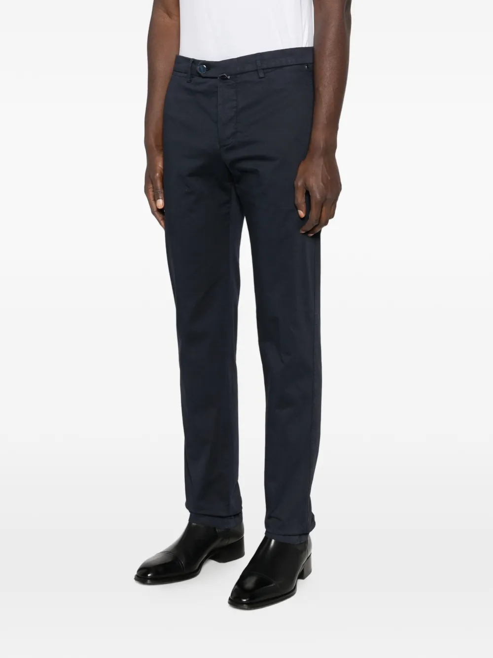 Kiton Broek met riemlussen Blauw