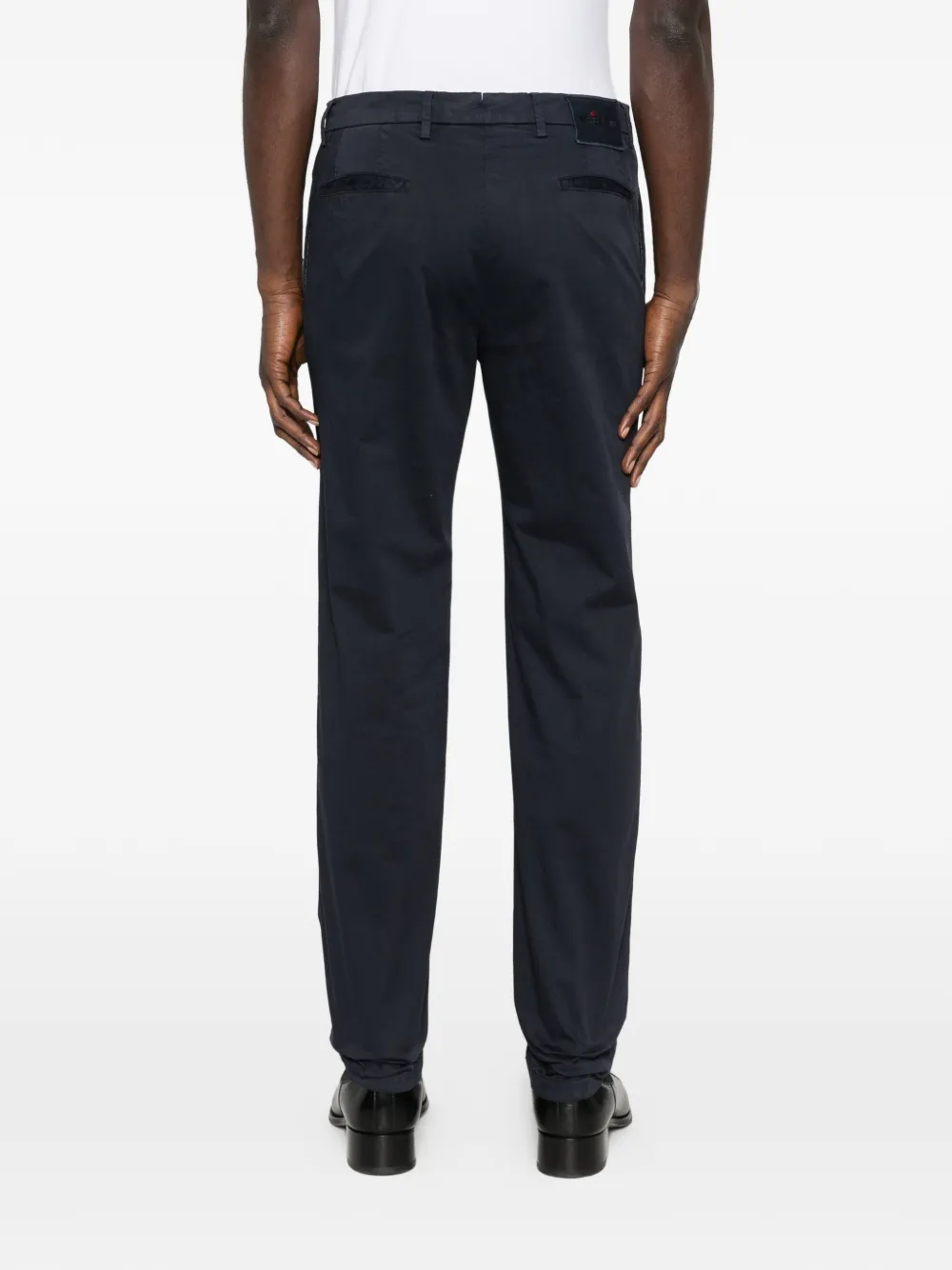 Kiton Broek met riemlussen Blauw