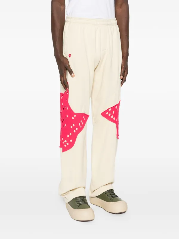 Kiko Kostadinov x Fox Lab Perforated Fox Fleece Joggers | Neutrals