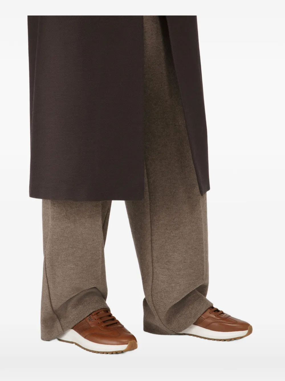 Bally Davor geperforeerde leren sneakers Bruin