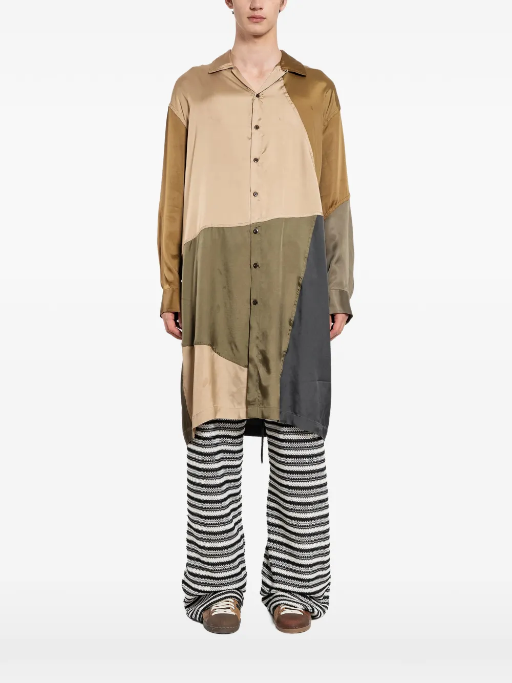 Song For The Mute colourblock tunic shirt - Neutrals