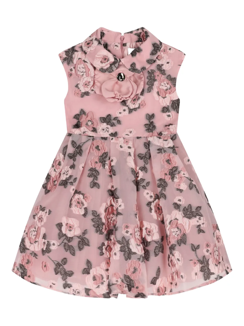 Mama Luma Kids' Floral Brocade Dress In Pink