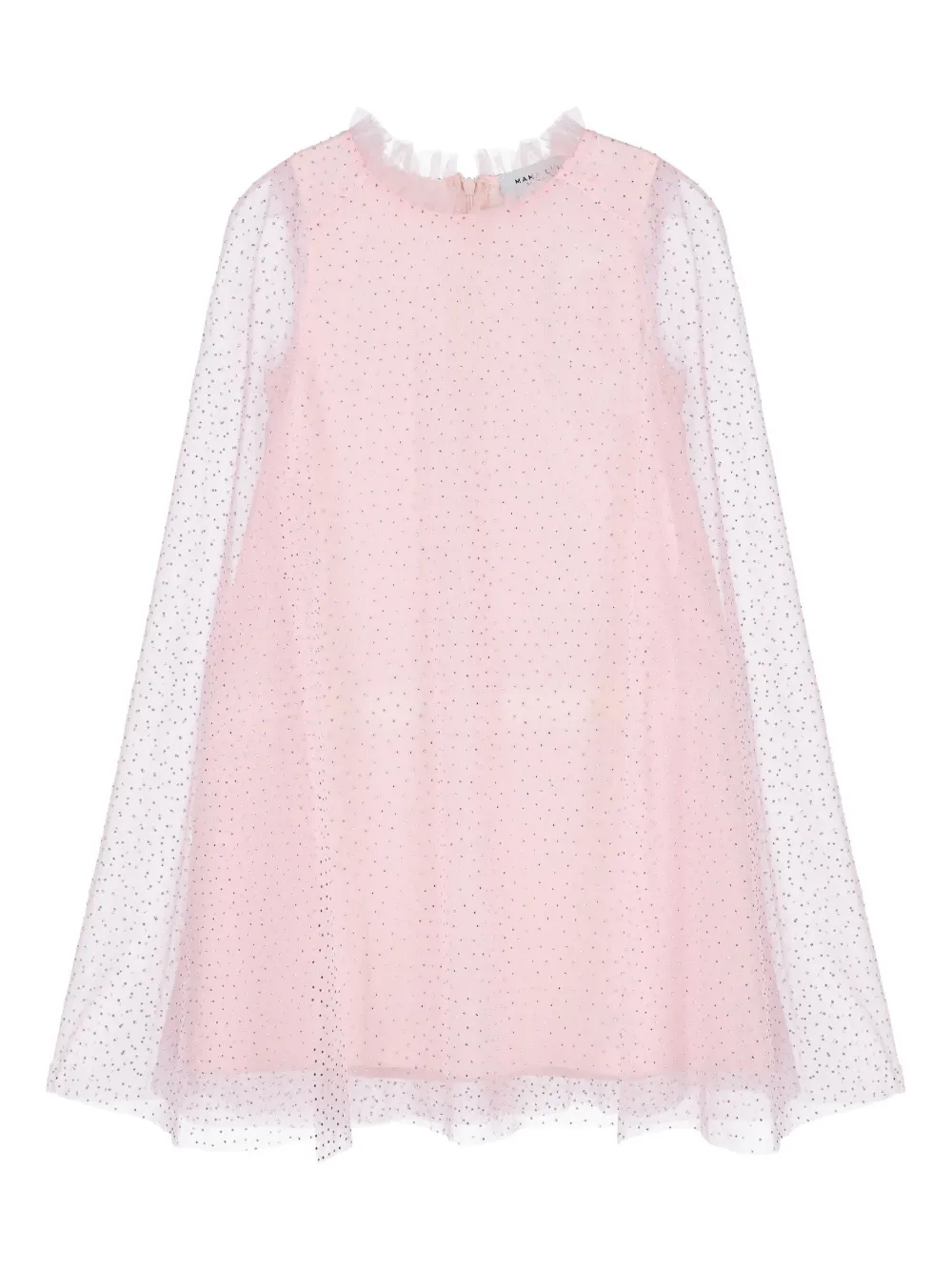 MAMA LUMA KIDS chiffon embellished capedress - Rosa