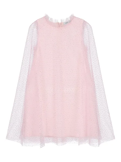 MAMA LUMA KIDS vestido estilo capa con detalle de gasa