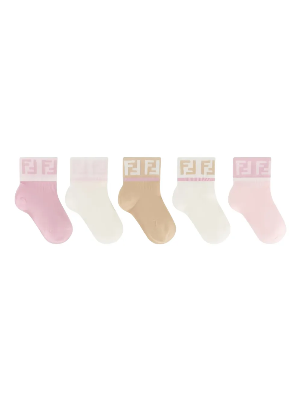 Fendi Kids Calzini con logo - Toni neutri