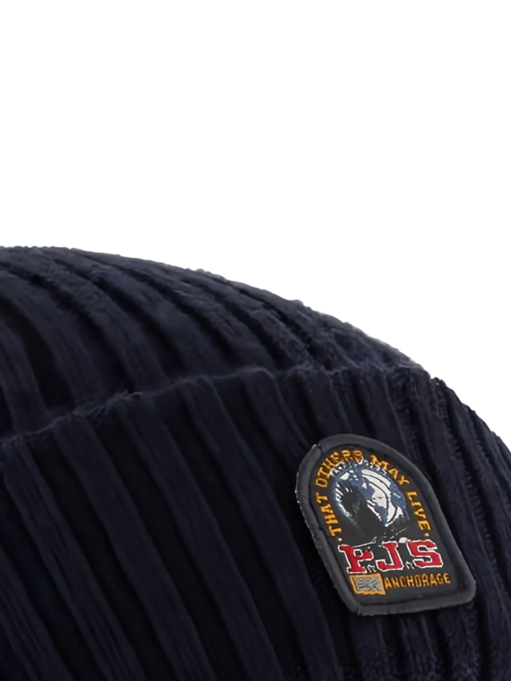 Parajumpers Kids Geribbelde muts met logopatch - Blauw