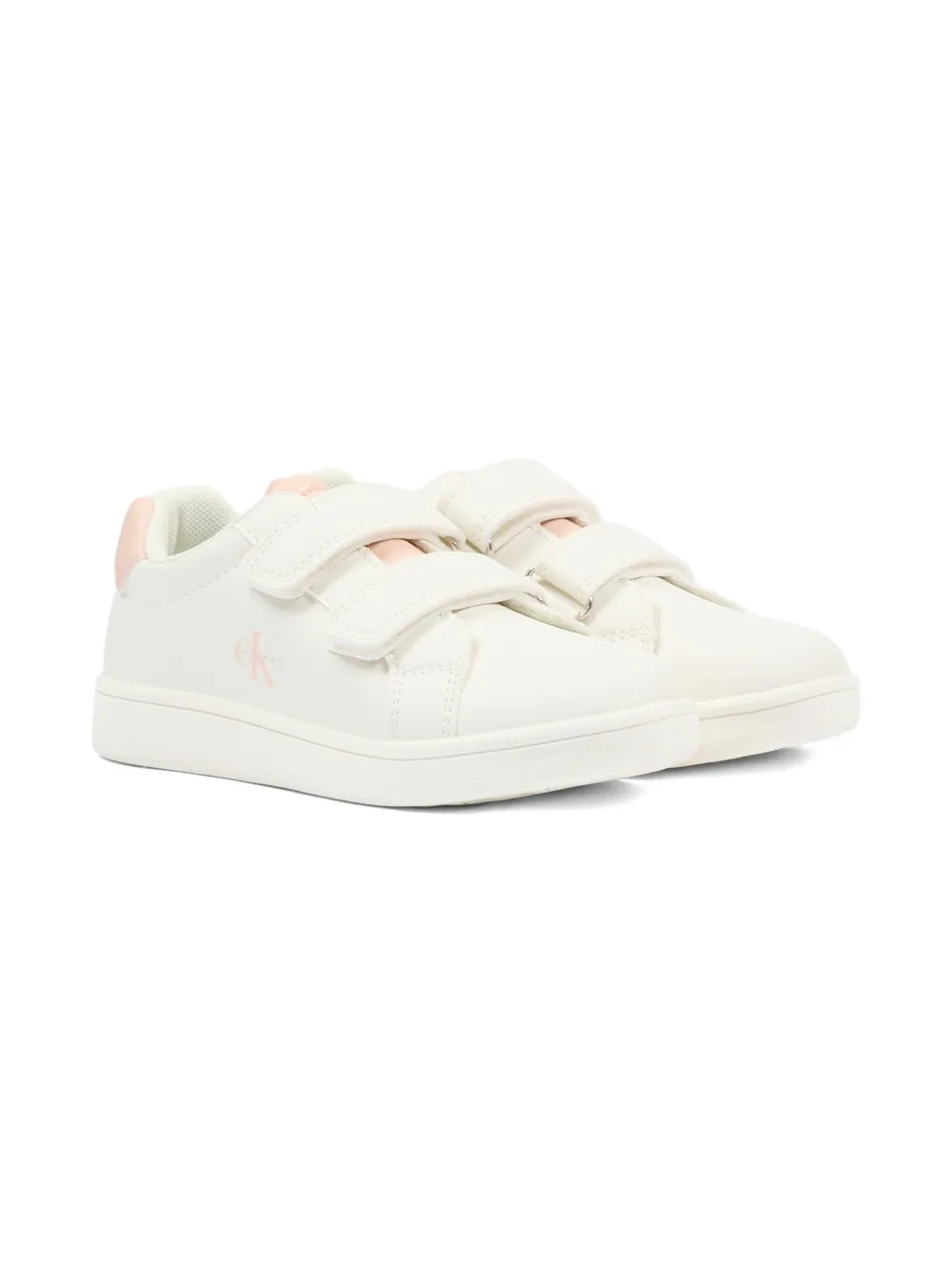 Calvin Klein Kids touch-strap sneakers - Bianco