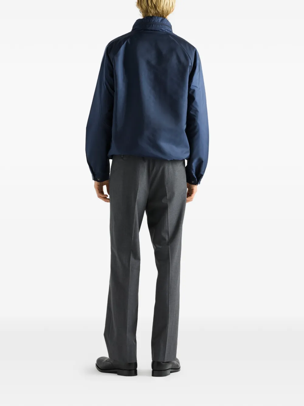  Prada Removable Hood Raglan Sleeves Jacket - Blue 