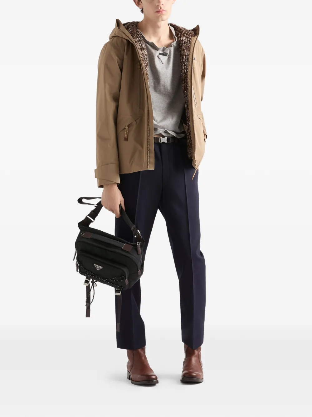 Prada Verstelbare schoudertas - Zwart