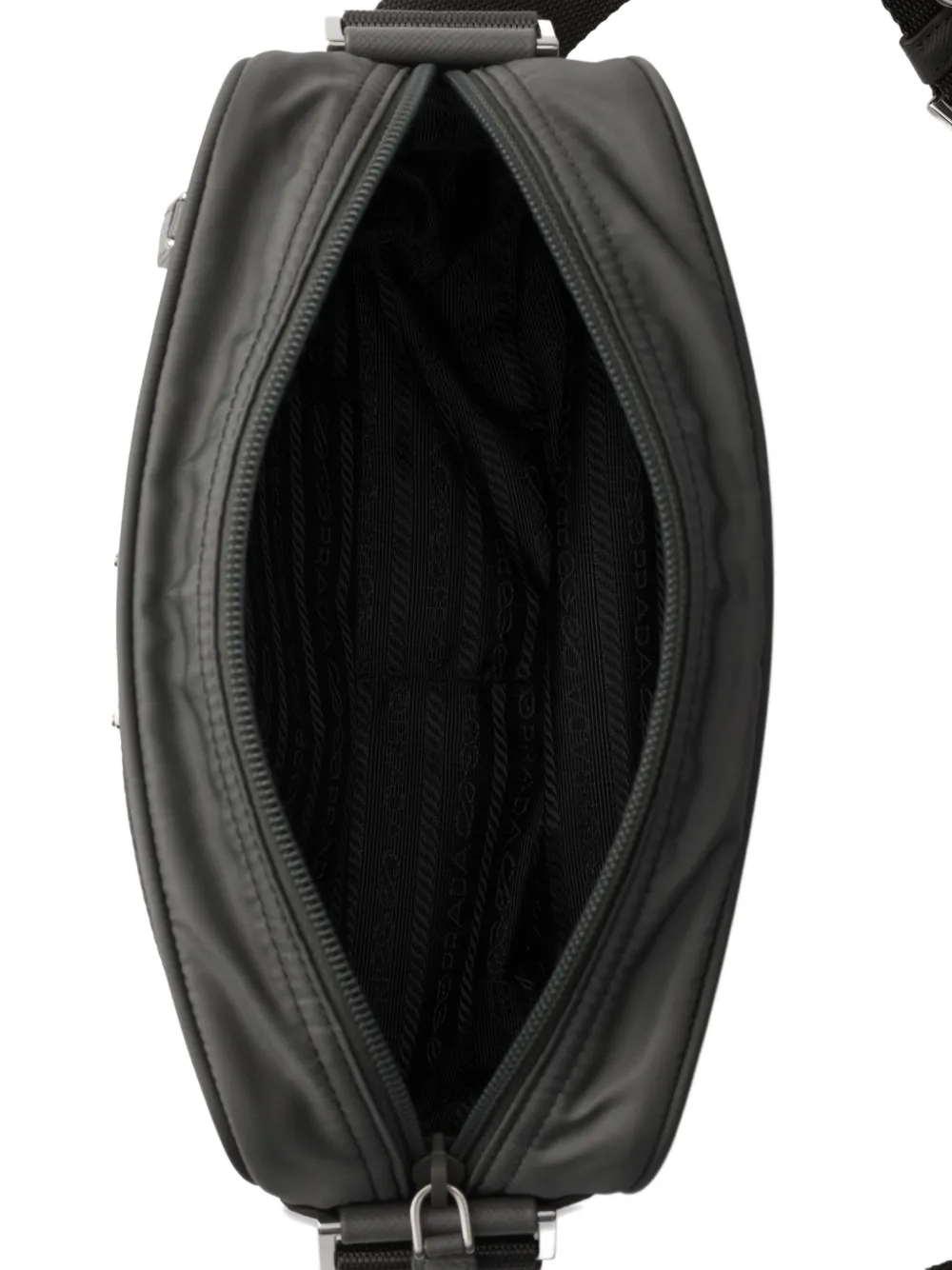 zip pouch woven strap shoulder bag