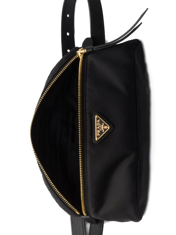 Prada logo-detail Belt Bag | Black | FARFETCH display picture 1