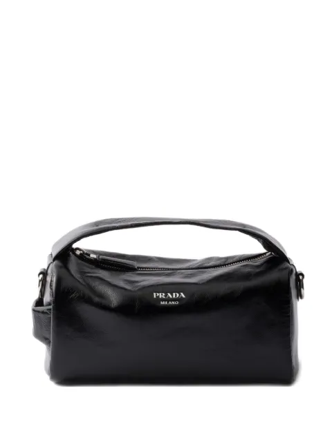 Prada Borsa messenger in pelle con logo