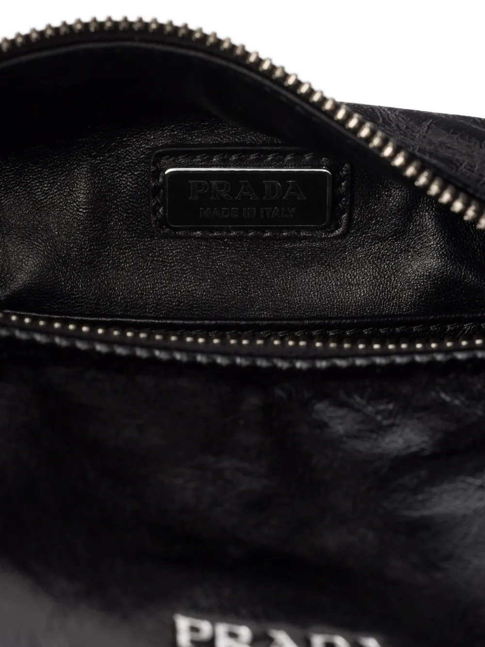 Prada レザー メッセンジャーバッグ | ブラック | FARFETCH JP