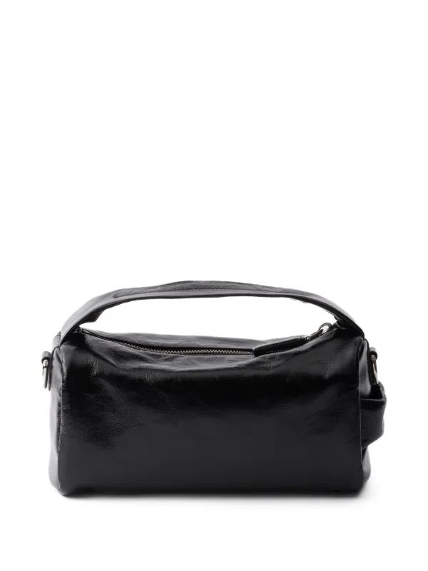 Prada レザー メッセンジャーバッグ | ブラック | FARFETCH JP