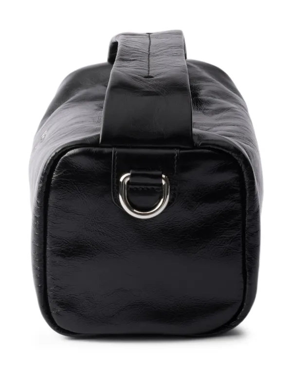 Prada レザー メッセンジャーバッグ | ブラック | FARFETCH JP