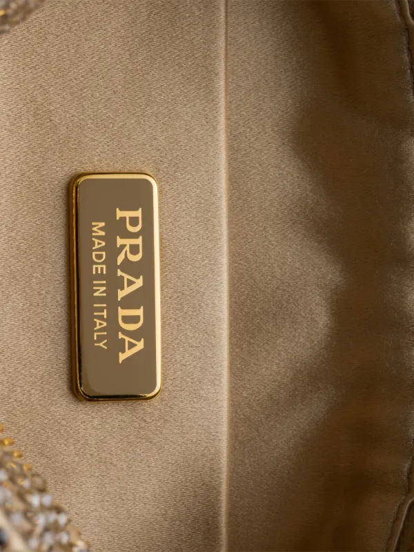 Prada スタッズ クラッチバッグ | ニュートラル | FARFETCH JP