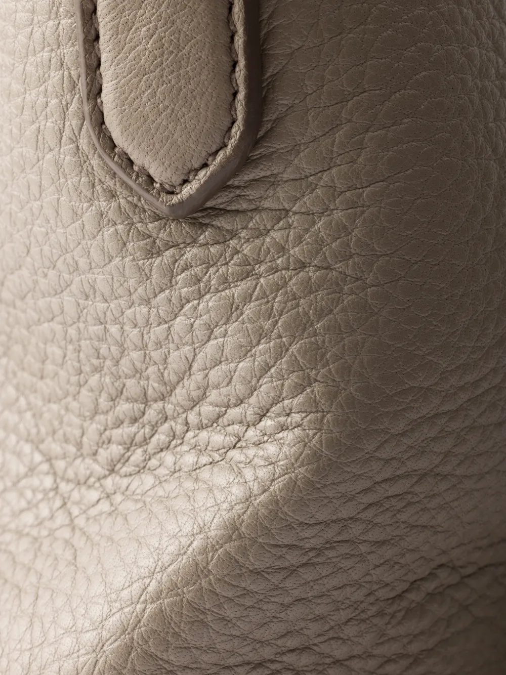 Prada Leren shopper Grijs